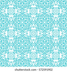 Indian pattern. Arabic, islamic, japanese motifs. Mandala seamless pattern. Ethnic bohemian background. Wrapping and scrapbook paper. Print for fabric. Vector illustration