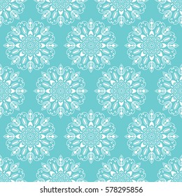 Indian pattern. Arabic, islamic, japanese motifs. Mandala seamless pattern. Ethnic bohemian background. Wrapping and scrapbook paper. Print for fabric. Vector illustration