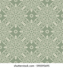  Indisches Muster. Arabische, islamische, japanische Motive. Mandala nahtloses Muster. Ethnisch-böhmischer Hintergrund. Umhüllung und Schrapbuchpapier. Abstrakte Blume. Für Stoff drucken. Vektorillustration