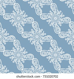 Indian pattern. Arabic, islamic, japanese motifs. Mandala seamless pattern. Ethnic bohemian background. Wrapping and scrapbook paper. Abstract flower. Print for fabric. Vector illustration.