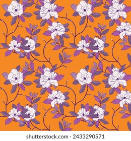 Vector de rosa floral de diseño de patrón indio 