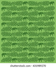 Indian pattern with elephant motif Indian pattern is a pattern of elephants, elephants in the pattern, Oriental pattern, Oriental elephants, flowers and elephants pattern, circles and elephants 