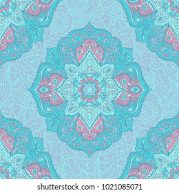 Indian pattern. Ethnic Mandala ornament. Can be used for textile. Gypsy style