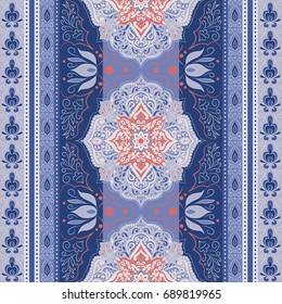 Indian pattern. Ethnic Mandala ornament. Can be used for textile. Gypsy style