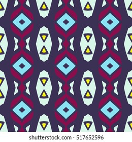 Indian pattern. Ethnic motif. Striped indian seamless pattern, ethnic tribal motifs, zigzag lines, brushstrokes paint in bright colors. Tribal seamless pattern vector. Repeating geometric mesh tiles.