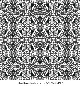 Indian pattern. Ethnic motif. Striped indian seamless pattern, ethnic tribal motifs, zigzag lines, brushstrokes paint in bright colors. Tribal seamless pattern vector. Repeating geometric mesh tiles.