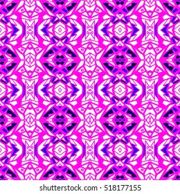 Indian pattern. Ethnic motif. Striped indian seamless pattern, ethnic tribal motifs, zigzag lines, brushstrokes paint in bright colors. Tribal seamless pattern vector. Repeating geometric mesh tiles.