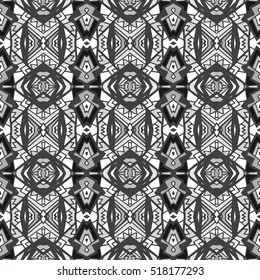 Indian pattern. Ethnic motif. Striped indian seamless pattern, ethnic tribal motifs, zigzag lines, brushstrokes paint in bright colors. Tribal seamless pattern vector. Repeating geometric mesh tiles.