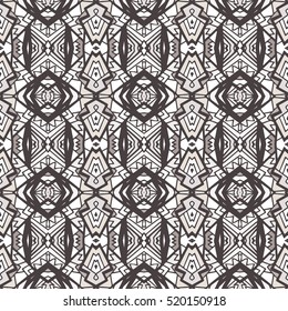 Indian pattern. Ethnic motif. Striped indian seamless pattern, ethnic tribal motifs, zigzag lines, brushstrokes paint in bright colors. Tribal seamless pattern vector. Repeating geometric mesh tiles.
