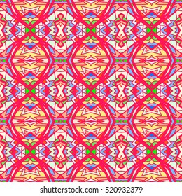 Indian pattern. Ethnic motif. Striped indian seamless pattern, ethnic tribal motifs, zigzag lines, brushstrokes paint in bright colors. Tribal seamless pattern vector. Repeating geometric mesh tiles.