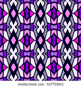 Indian pattern. Ethnic motif. Striped indian seamless pattern, ethnic tribal motifs, zigzag lines, brushstrokes paint in bright colors. Tribal seamless pattern vector. Repeating geometric mesh tiles.

