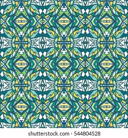 Indian pattern. Ethnic motif. Striped indian seamless pattern, ethnic tribal motifs, zigzag lines, brushstrokes paint in bright colors. Tribal seamless pattern vector. Repeating geometric mesh tiles.
