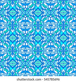 Indian pattern. Ethnic motif. Striped indian seamless pattern, ethnic tribal motifs, zigzag lines, brushstrokes paint in bright colors. Tribal seamless vector. Repeating geometric mesh tiles.