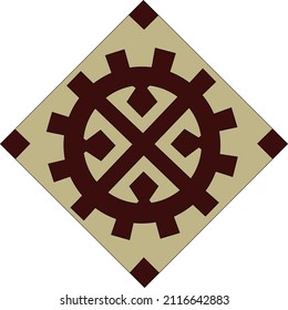 Indian pattern in a square for home decoration