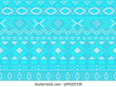 Indian pattern tribal ethnic motifs geometric seamless vector background. Trendy ikat tribal motifs clothing fabric textile print traditional design with triangle and rhombus shapes.