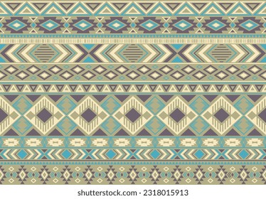 Indian pattern tribal ethnic motifs geometric seamless vector background. Modern boho tribal motifs clothing fabric textile print traditional design with triangle and rhombus shapes.