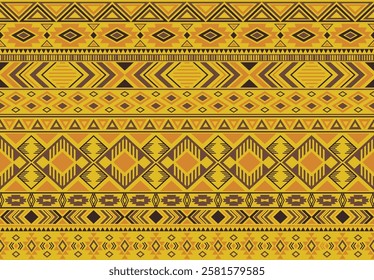 Indian pattern tribal ethnic motifs geometric seamless vector background. Fashionable boho tribal motifs clothing fabric textile print traditional design with triangle and rhombus shapes.