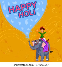 Indian People celebrating festival of Color Holi in vector background