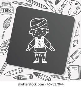 indian people doodle