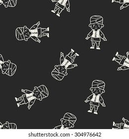 indian people doodle seamless pattern background