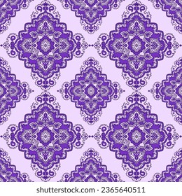 Patrón de vectores sin mangas de medallón persa indio, Moto floral oriental vintage para tela de plátano escarpado o Batik Indonesia Sarong, Diseño arábigo para manta, papel de escritorio, alfombra, textiles, ropa.