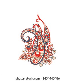 Indian, Persian Paisley isolated ornament