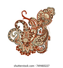 Indian, Persian Paisley isolated ornament