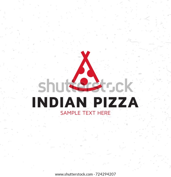 Indian Pizza Logo Design Template Vector Stock Vector Royalty