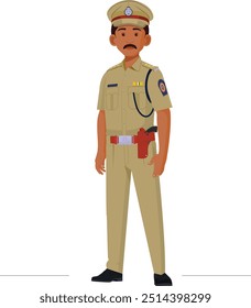 indian police officer, Indian policeman, Indian police officer in uniform