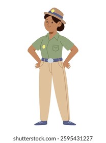Indian Police Strong Female standing