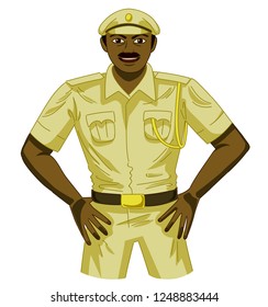 Indian policeman in uniform