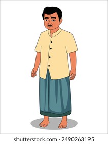 Indian poor man cartoon character design