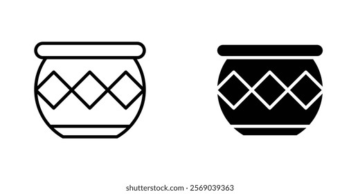 Indian pot icons vector graphic pack