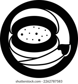 Indian Potato Sliders vector outline icon design, Asian Cuisines symbol, Most Popular Dishes Sign, Street Foods stock illustration, Vada Pav Platter Concept
