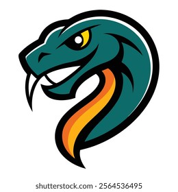 indian python mascot logo design vector art illustration