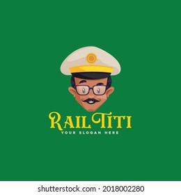 Indian Rail Titi vector mascot logo template.