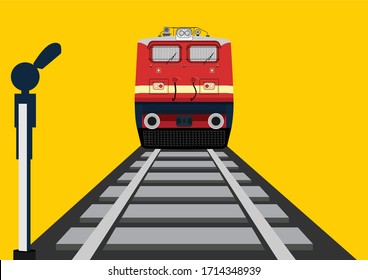 Indian Railways train vector illustration