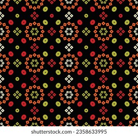 Indian rajasthan traditional bandhani chunri design seamless repeat pattern block print svg