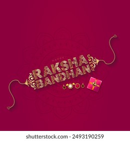 Indian Rakhi greeting card or Raksha bandhan festival card.