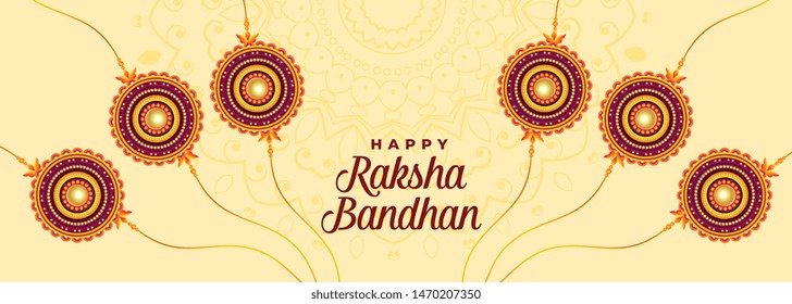 indian raksha bandhan holiday banner design