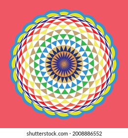 Indian Rangoli Design Patern with background