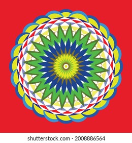 Indian Rangoli Design Patern with background