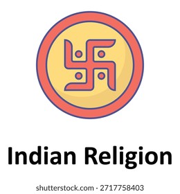 ícone Vetor de religião indiana que pode facilmente modificar ou editar
