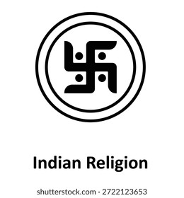 Icono de Vector de Religión indio que puede modificarse o editarse fácilmente
