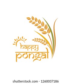 Indian Religious Festival Happy Pongal Design Template