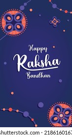 Indian religious festival happy raksha bandhan portrait template design. 