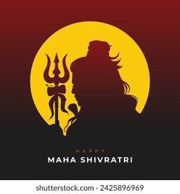 Indian Religious Festival Maha Shivratri Background Design Template