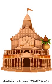 indian religious temple vector illustration