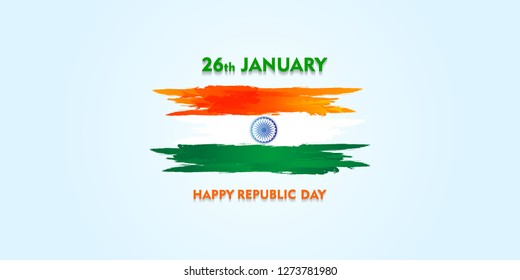 indian republic day 26 january 1950, and for india Independence Day Celebration card