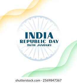 indian republic day ashok chakra background design vector